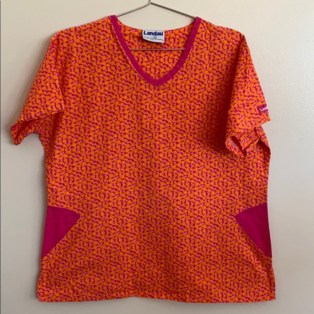 Landau Scrub Print Top